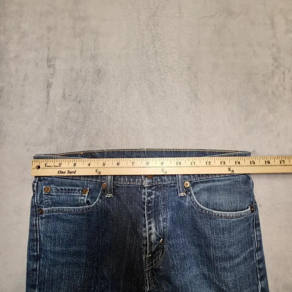 Levi's 511 Slim Jeans Mens 32x34 Blue Tapered Denim Medium Wash Cotton